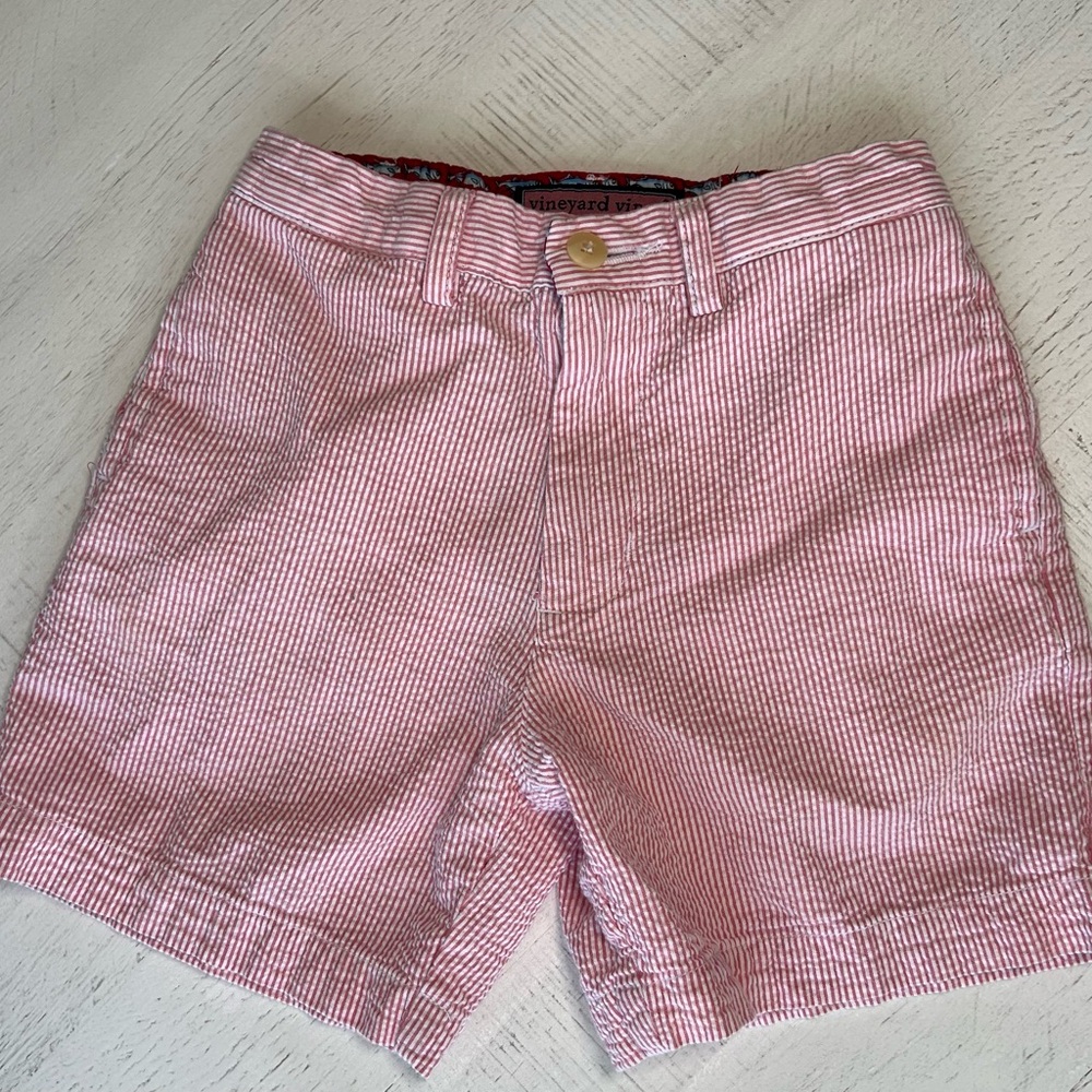 Vineyard Vines Seersucker Striped Boys Shorts - Picture 7 of 7